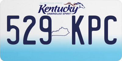 KY license plate 529KPC