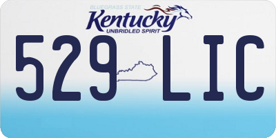 KY license plate 529LIC