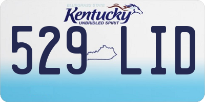 KY license plate 529LID