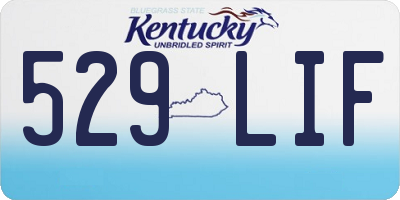 KY license plate 529LIF