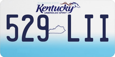 KY license plate 529LII