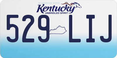 KY license plate 529LIJ