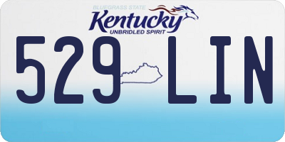KY license plate 529LIN