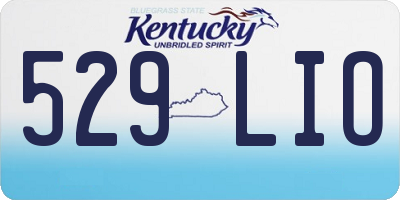 KY license plate 529LIO