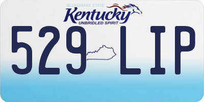 KY license plate 529LIP
