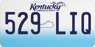 KY license plate 529LIQ