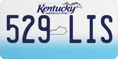 KY license plate 529LIS