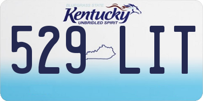 KY license plate 529LIT