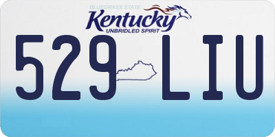 KY license plate 529LIU