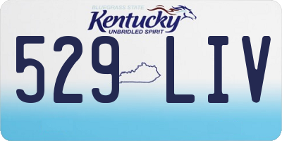 KY license plate 529LIV