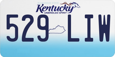 KY license plate 529LIW