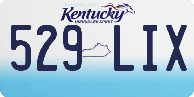 KY license plate 529LIX