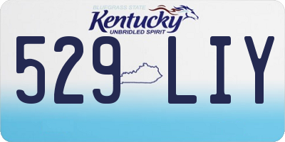 KY license plate 529LIY
