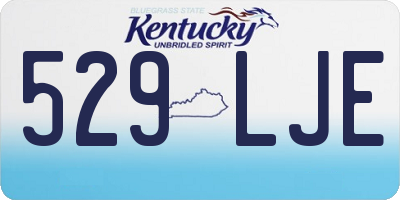 KY license plate 529LJE