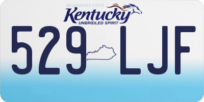KY license plate 529LJF