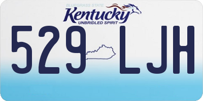 KY license plate 529LJH