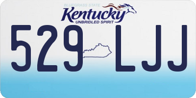 KY license plate 529LJJ