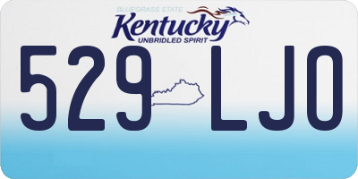 KY license plate 529LJO