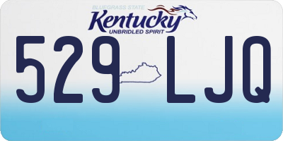 KY license plate 529LJQ