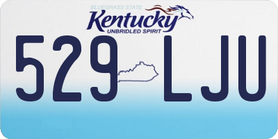 KY license plate 529LJU