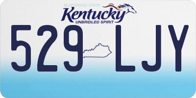 KY license plate 529LJY