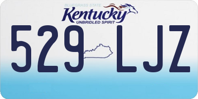 KY license plate 529LJZ