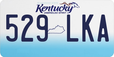 KY license plate 529LKA