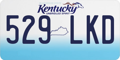 KY license plate 529LKD
