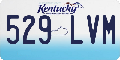 KY license plate 529LVM