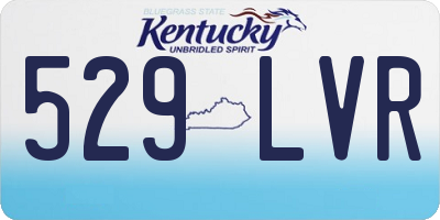 KY license plate 529LVR