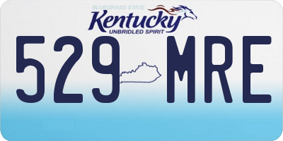 KY license plate 529MRE