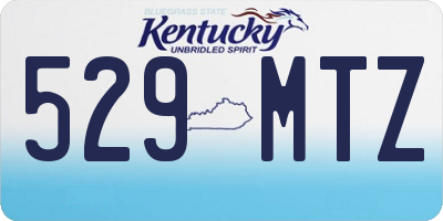 KY license plate 529MTZ