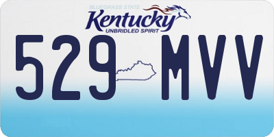 KY license plate 529MVV