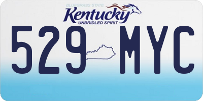 KY license plate 529MYC