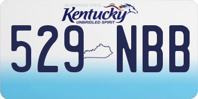 KY license plate 529NBB