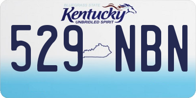 KY license plate 529NBN