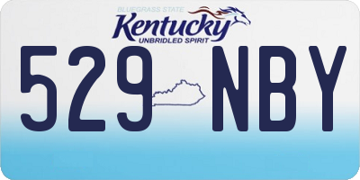 KY license plate 529NBY
