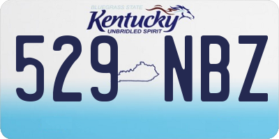 KY license plate 529NBZ