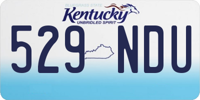 KY license plate 529NDU
