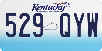 KY license plate 529QYW