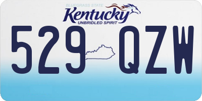 KY license plate 529QZW