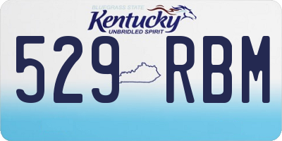 KY license plate 529RBM