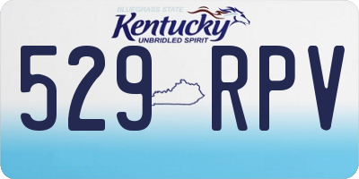 KY license plate 529RPV