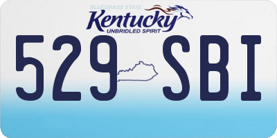 KY license plate 529SBI