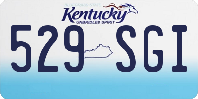 KY license plate 529SGI