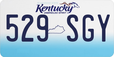 KY license plate 529SGY