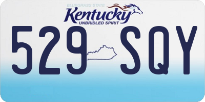 KY license plate 529SQY