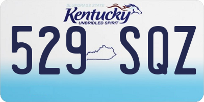 KY license plate 529SQZ