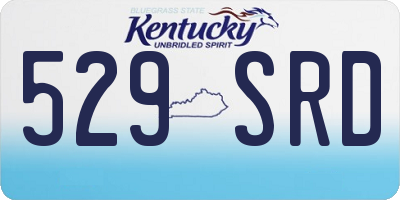 KY license plate 529SRD