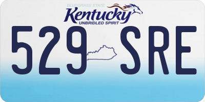 KY license plate 529SRE